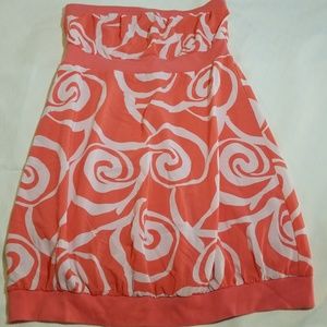 Old Navy Coral and White Dress